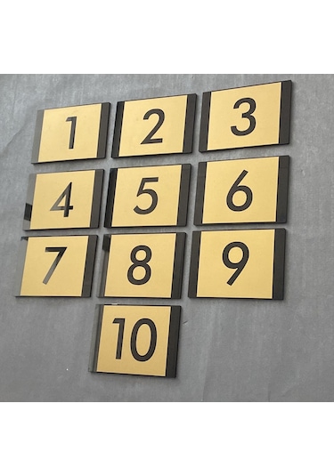 Minimal Gold Tasarım Kapı Numarası