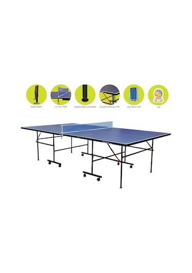 Dynamic Sport Katlanabilir Masa Tenisi Masası + 2 Raket + 3 Top + Ağdemir Set