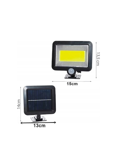 Gaman F100 Cob Led Güneş Enerjili 3 Mod Sensörlü 5 M Kablolu Solar Lamba