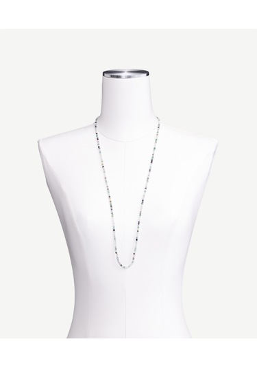 Yargıcı Kapama Detaylı Uzun Doğal Taş Kolye 25kkbj8070x 325 Yeşil