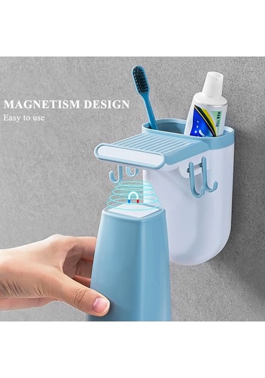 Pazly Nordik Tasarım Mıknatıslı Diş Fırçası Askısı - Ağız Kabı & Çiftler İçin, Logo Basılabilir Ev Çiftleri İçin Diğer