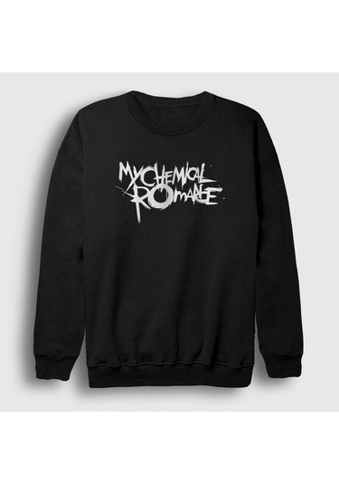 Presmono Unisex Logo My Chemical Romance Sweatshirt Siyah