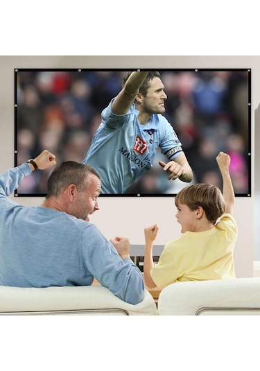 Kosona 72 İnç 16:9 Folyo Halı Tipi Projeksiyon Ekranı - Taşınabilir, Kolay Asma, Sinema Ve Toplantılar İçin Optimal Görüntü