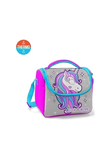 Coral High Kids Pembe Gümüş Unicorn Desenli Thermo Beslenme Çantası 11836