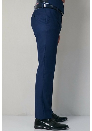 Üst Kalıte Klasık Kesım Battal Polıvıskon Kumaş Pantolon İndigo