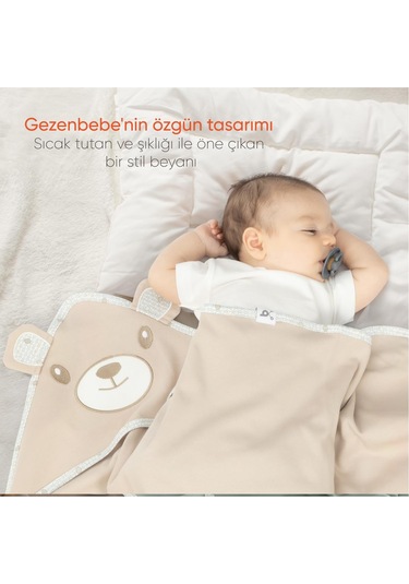 Gezenbebe Hero Nakışlı Bebek Battaniyesi Teddy Organik Çok Renkli