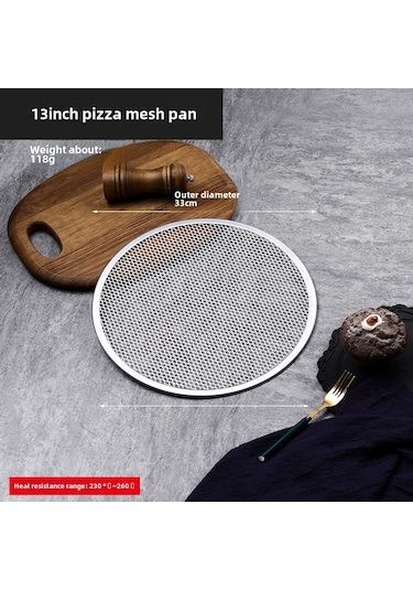 Yuntech01 Alüminyum Pizza Tepsisi 13 İnç 33cm - Kalın Çekirdekli, Kaymaz Yüzeyli, Ticari Kullanım İçin Isı Dağıtımı İyi Fırın Gereci Diğer