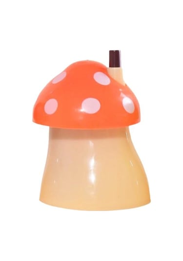 Turuncu Basın Tasarım Otomatik Kürdan Tutucu Toz Geçirmez Büyük Kapasiteli Yaratıcı Mantar Şekilli Masa Kürdan Saklama Kutusu Ev İçin