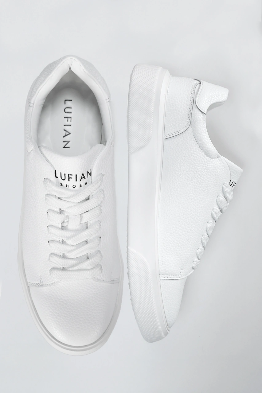 Lufian Tommy Erkek Deri Sneaker Ayakkabı Beyaz Beyaz 112230222100500 Beyaz