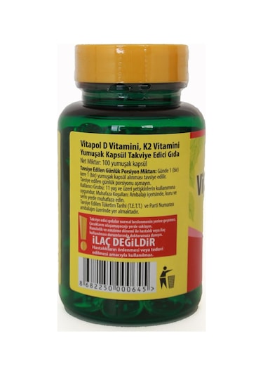 Vitapol Vitamin D3 K2 100 Softgel