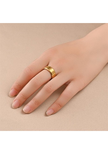 Çok Renkli Dikili Eğik Fırçalama Titanyum Çelik Yüzük Erkek Çift Yüzük Gandal Takı Çok Renkli