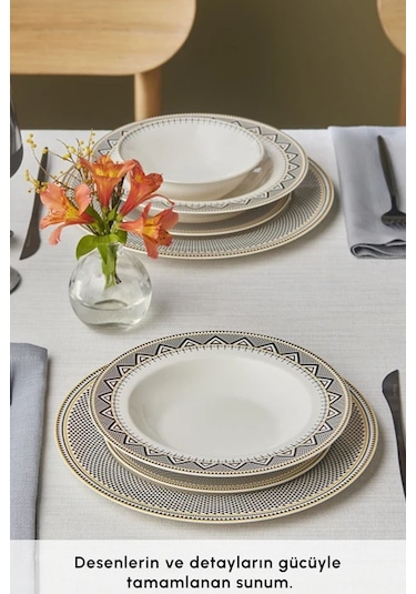 Karaca  Forever Bone Globe 24 Parça 6 Kişilik Yemek Takımı
