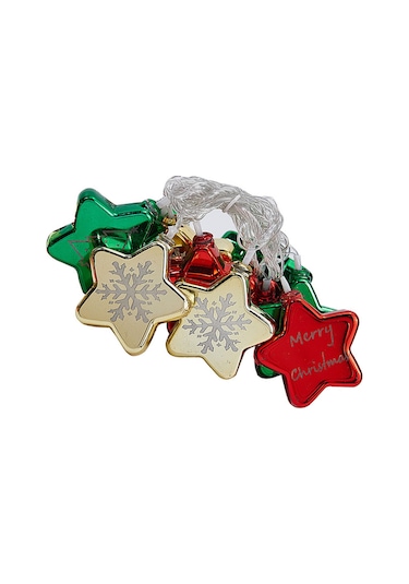 Geeroyoo Noel Yıldız Işık Zinciri, Noel Ortamı Oluşturucu, Ev/mağaza Dekorasyonu, Plastik Malzeme, 1.5m Pil Hariç Diğer