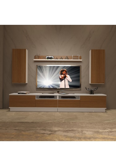 Decoraktiv Trendstyle 5220ds Slm Tv Ünitesi Tv Sehpası Beyaz - Ceviz