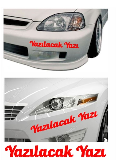 Kişiye Özel Yazı - 2 Adet Isim Soyisim Yazı - Araba - Oto - Araç -motosiklet - Karavan Sticker Etiket 00096 50 Cm