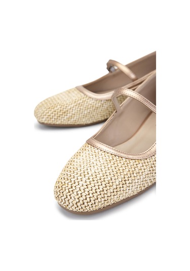 Tamer Tanca Kadın Hakiki Deri Krem Babet Ayakkabı 889 106 Bn Ayk Y25 Saman Hsr Bej