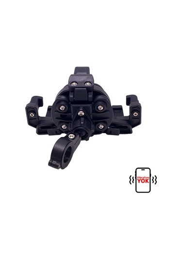 Ct-m17 Telefon Tutucu Titreşim Özellikli Motosiklet Gidon Yatay Kullanım Su Geçirmez Üniversal Siyah