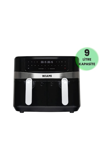 Wiami Airfryer 9 LT Çift Sepetli Yağsız Hava Fritözü