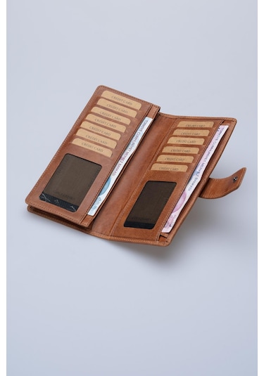 DERİNSS DRC7533 Hakiki Deri Patlı Taba Cüzdan & Telefonluk