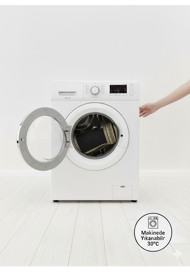 Siyah Seccade Ve Namazlık Dijital Baskılı Yumuşak Diz Acıtmaz Siyah - Altın