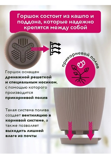 Tiko Home 2 Lt Takviyeli Tablalı Çiçek Saksısı Seti 5 Adet 296154787