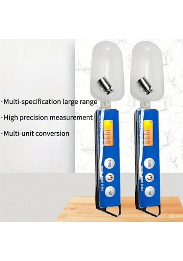 Xuweiwei Mavi Pilsiz Hassas Dijital Mutfak Kasik Olcusu Plastik 500g Kapasite 001 01g Dereceli Aaa Kuru Pil Gereklidir Gida Guvenli Olcum Araci Mavi