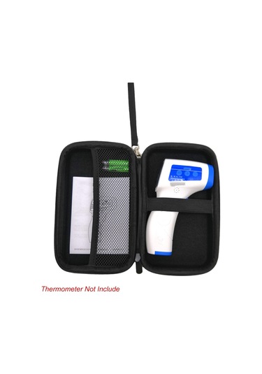 Jeemson Termometre Depolama Kutusu - Dokuma Desenli Pu Malzeme, Siyah, 21x12x6cm, 100g Siyah