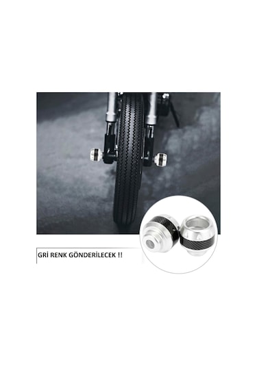 Motosiklet ,scooter Ön Teker Koruma Takozu Karbon Detaylı Gri Ren