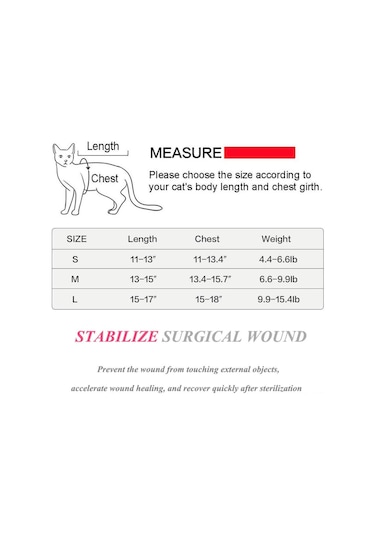 Hombey Yumuşak Modalı Kedi Ameliyat Sonrası Giysi - Yara Koruması, Tıraş Sonrası Isı Sağlama, Emzik Kesme Dönemi Stresi Azaltma - Pembe S