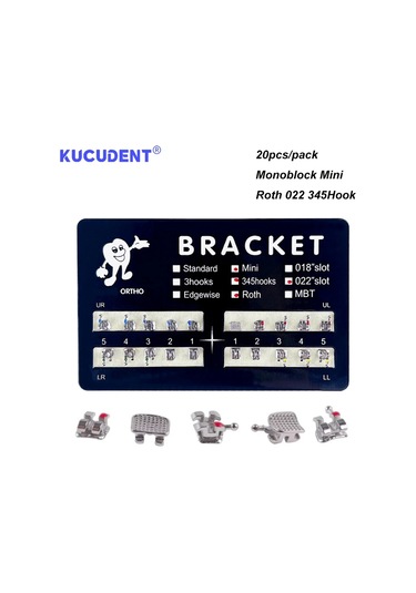 20 Adet/1 Paket Diş Ortodonti Parantez Brace Roth/mbt 022 345 Kanca Metal Monoblok Parantez Diş Hekimi Tedavisi Orto Malzemeleri 4