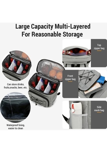 Novahub Termal Sırt Çantası Soğutucu: Su Geçirmez Yalıtımlı Tasarım, Piknik & Seyahat İçin Çok Renkli Çok Renkli
