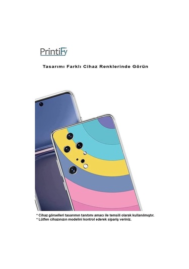 Realme 11 Pro Plusile Uyumlu Renk Cümbüşü 2 Baskılı Kamera Korumalı Şeffaf Kılıf