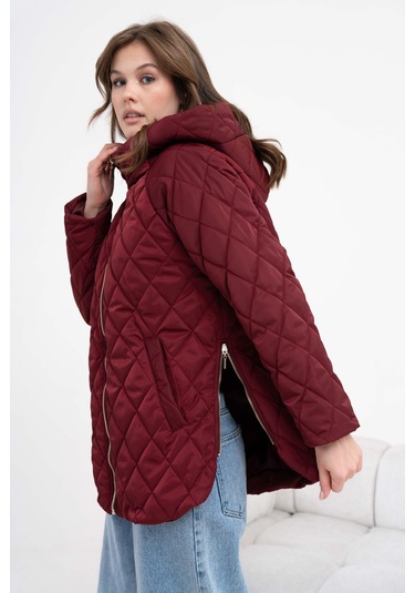 FTZ Women Ftz Kadın Kapitone Kaban Bordo 30966 Bordo