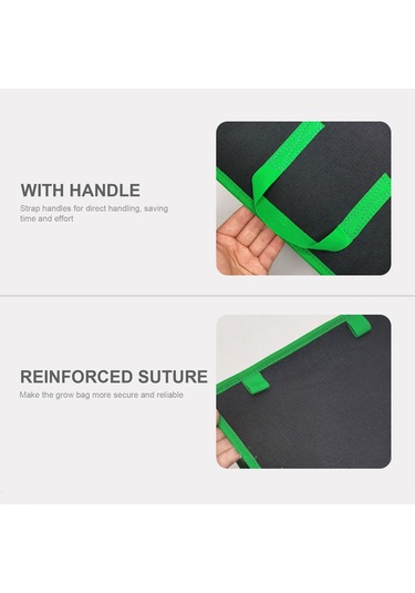 Suofeng 28x28x28cm Kare Keçe Bitki Yetiştirme Torbası - 5 Galon, Katlanabilir, Taşıma Kolaylığı, Çok Amaçlı Kullanım