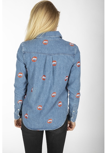 Zoe Karssen Jean Gömlek  ZOKN5132 Mavi