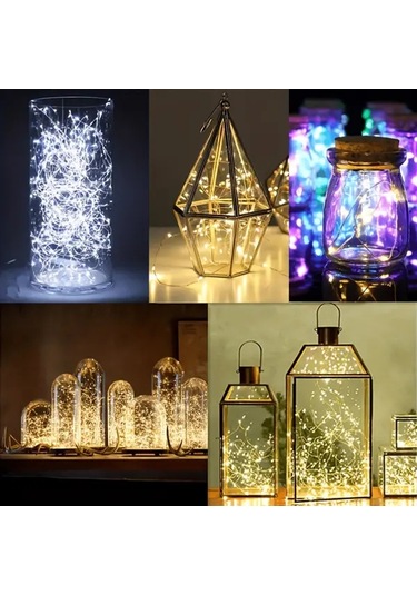 Gateesat 2li Usb Kontrollü 8 Mod 100 Led Gümüş Işık Şeridi Seti İç Ve Dış Mekan