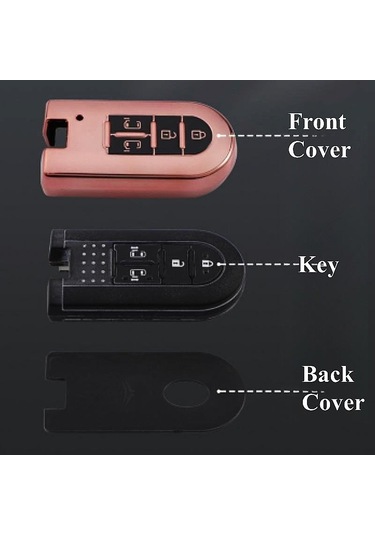 Pembe Toyota Uyumlu İçin Geniş Tankı Daıhatsu La600s La610s La150s Hareket 2015-2019 Metal Çinko Uzaktan Anahtar Kutu Fob Kabuk Kapak Anahtarlık