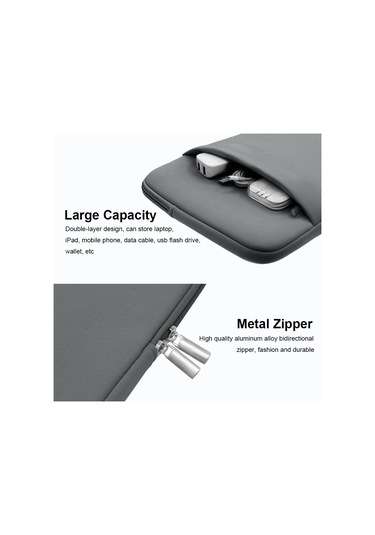 Dizüstü Bilgisayar Kılıfı, Yumuşak Dizüstü Bilgisayar Kılıfı, Xiaomi, Lenovo, Hp, Dell, Asus, 11, 13, 15 İnç Gri 11.6 İnç, Diğer