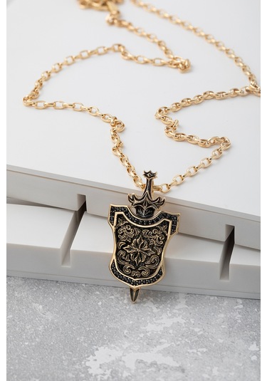 14 Ayar Altın Şövalye Zırhı Erkek Kolye