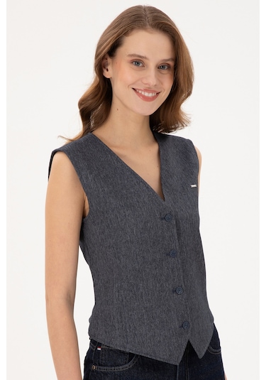 U.S. Polo Assn. Kadın İndigo Yelek 50291995-VR028