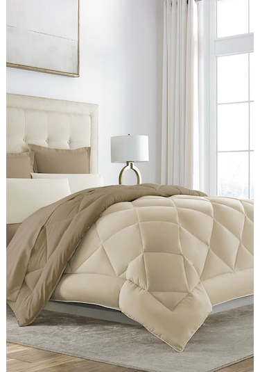 Alla Turca Çift Taraflı Lux Uyku Seti - Tek Kişilik Özel Çantalı Krem-sütlü Kahve