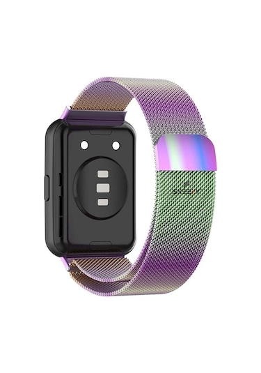 Huawei Watch Fit 2 Metal Hasır Kordon Woven Wire Metal Tasarım Ko