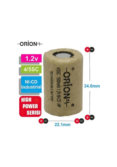 Orion 1.2v Ni-cd 4/5sc 1500mah Şarj Edilebilir Pil - Hp