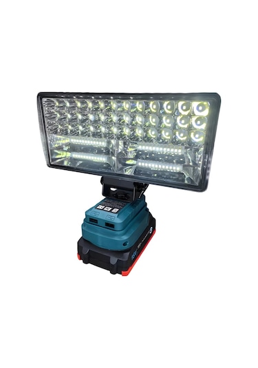 Xuweiwei Makita Pillerine Uygun 10 16 Cm Pilsiz Kablosuz Led Çalışma Lambası Çift Usb Hızlı Şarj Açık Hava Kamp Araba Tamiri Işık