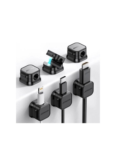 Joyroom Zs368 Premium Magnetik Kablo Düzenleyici Organizer 6 Adet Siyah