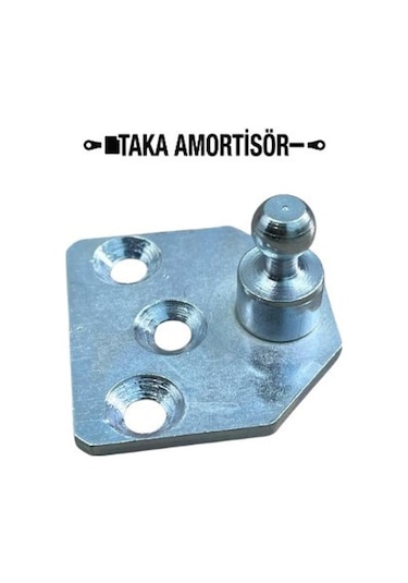 Gazlı Amortisör Montaj Braketi Küre 10-3 Delikli Havşalı Krom