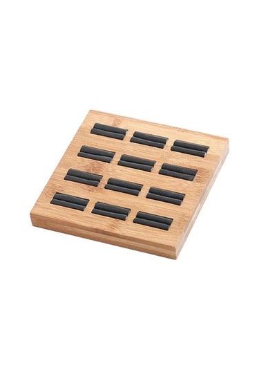 Trendooze Yüzükler Yuva Tutucu Tepsisi Stylea-14 Siyah Sergileme Mücevher Küpe Düzenleyici Ahşap 15 Vv