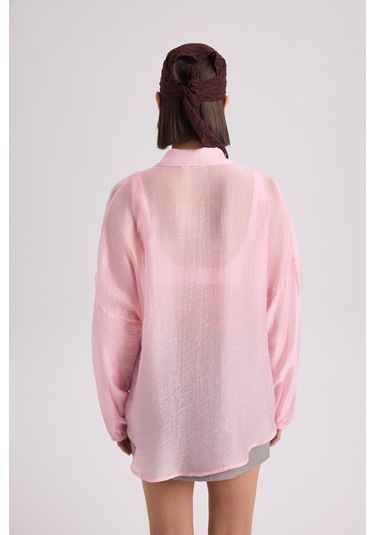 Mai Collection Mai Studios Co. Lyra Oversize Pembe Gömlek Pembe