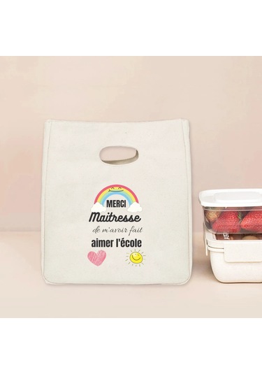 Menıscounter Öğretmen Termal Bento Çantası - Yemek Soğutucu Hediye Tote11 L Gri