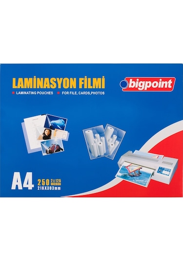 Bigpoint Laminasyon A4 125 Mikron Bp694